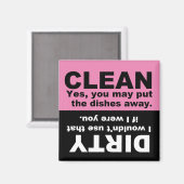Clean Dirty Dishwasher magnet (Voorkant / Achterkant)