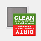 Clean Dirty Dishwasher magnet (Voorkant / Achterkant)
