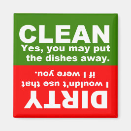 Clean Dirty Dishwasher magnet