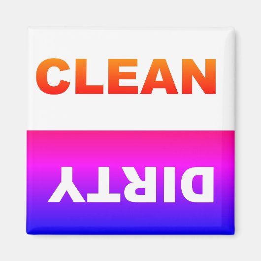 Clean Dirty Dishwasher magnet (Voorkant)