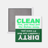 Clean Dirty Dishwasher magnet (Voorkant / Achterkant)