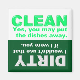 Clean Dirty Dishwasher magnet