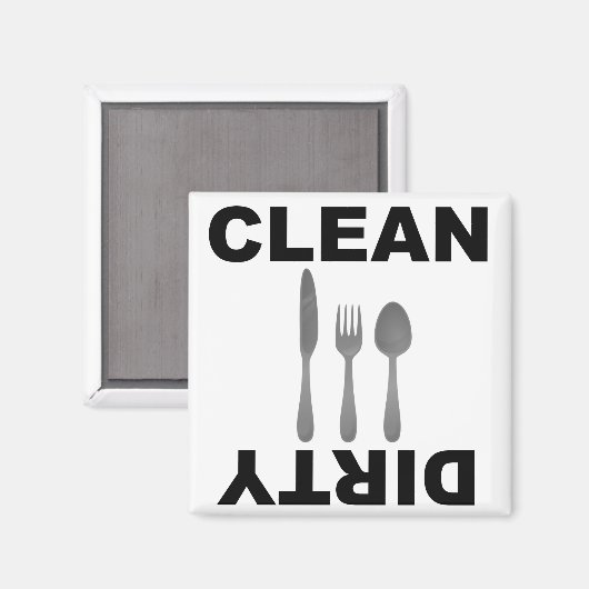 Clean Dirty Dishwasher magnet (Voorkant / Achterkant)