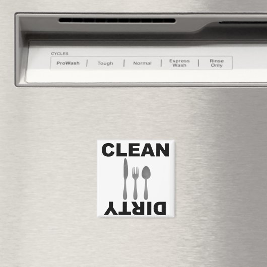 Clean Dirty Dishwasher magnet (Insitu (Vaatwasser))