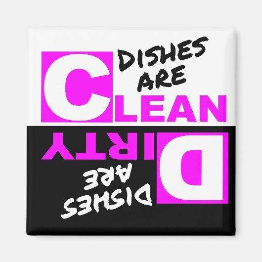 Clean Dirty Dishwasher magnet (Voorkant)