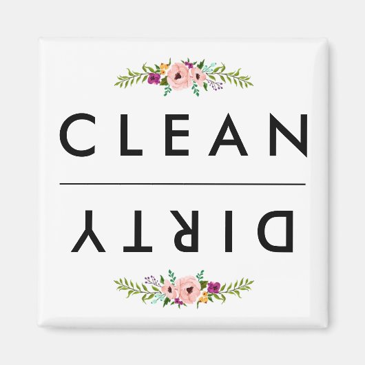 CLEAN/DIRTY Dishwasher Magnet (Voorkant)