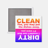 Clean Dirty Dishwasher magnet (Voorkant / Achterkant)