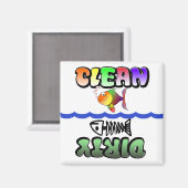 Clean Dirty Dishwasher magnet (Voorkant / Achterkant)