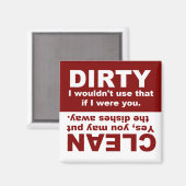 Clean Dirty Dishwasher magnet (Voorkant / Achterkant)