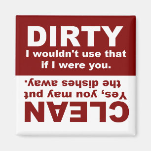 Clean Dirty Dishwasher magnet