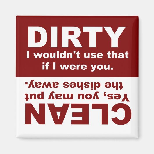 Clean Dirty Dishwasher magnet (Voorkant)