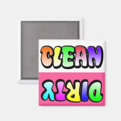 Clean Dirty Dishwasher magnet (Voorkant / Achterkant)