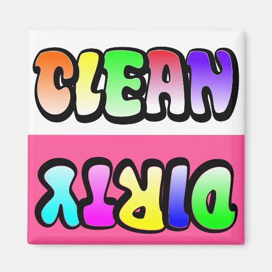 Clean Dirty Dishwasher magnet (Voorkant)