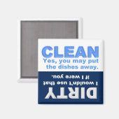 Clean Dirty Dishwasher magnet (Voorkant / Achterkant)