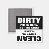 Clean Dirty Dishwasher magnet (Voorkant / Achterkant)