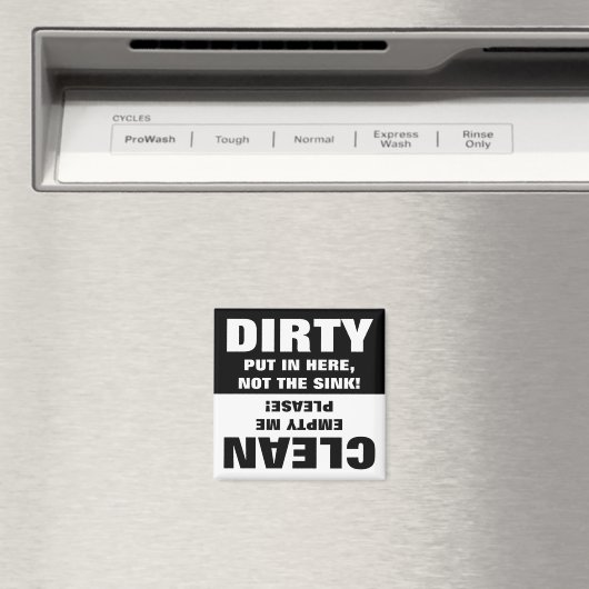 Clean Dirty Dishwasher magnet (Insitu (Vaatwasser))