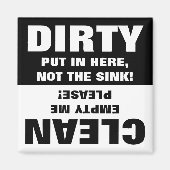 Clean Dirty Dishwasher magnet (Voorkant)