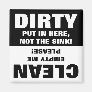 Clean Dirty Dishwasher magnet