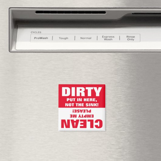 Clean Dirty Dishwasher magnet (Insitu (Vaatwasser))