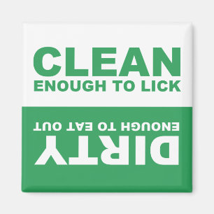 Clean Dirty Dishwasher magnet (groen)