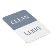 Clean Dirty Dishwasher Modern Dusty Blue Magnet Magneet (Rechterzijde)