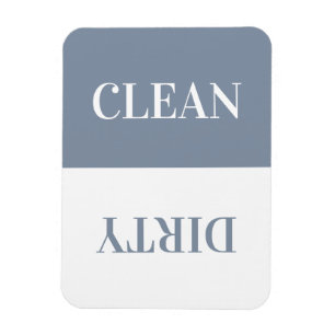 Clean Dirty Dishwasher Modern Dusty Blue Magnet Magneet