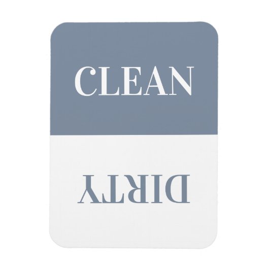 Clean Dirty Dishwasher Modern Dusty Blue Magnet Magneet (Verticaal)