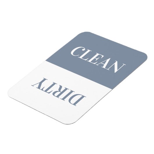 Clean Dirty Dishwasher Modern Dusty Blue Magnet Magneet (Linkerzijde)