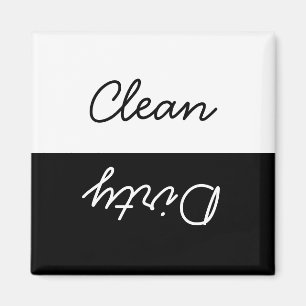 Clean Dirty Dishwasmachine Magneet