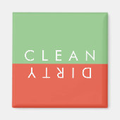 Clean Dirty Dishwasmachine Magneet (Voorkant)