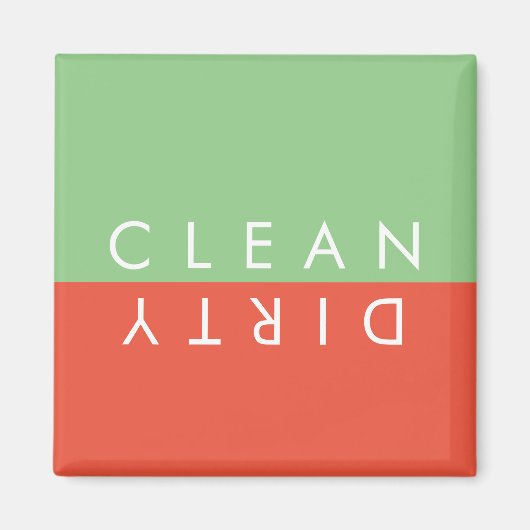 Clean Dirty Dishwasmachine Magneet (Voorkant)