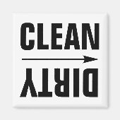 CLEAN DIRTY FRIDGE MAGNETS MAGNEET (Voorkant)