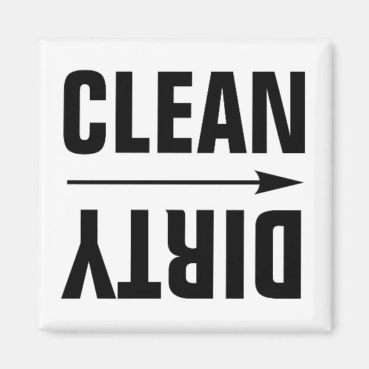CLEAN DIRTY FRIDGE MAGNETS MAGNEET (Voorkant)