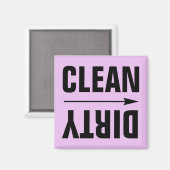 CLEAN DIRTY FRIDGE MAGNETS MAGNEET (Voorkant / Achterkant)