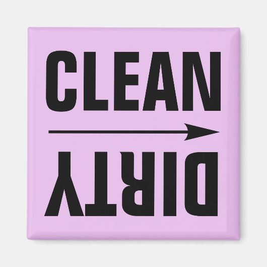 CLEAN DIRTY FRIDGE MAGNETS MAGNEET (Voorkant)