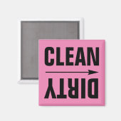 CLEAN DIRTY FRIDGE MAGNETS MAGNEET (Voorkant / Achterkant)