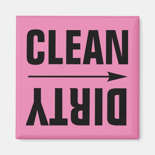 CLEAN DIRTY FRIDGE MAGNETS MAGNEET (Voorkant)