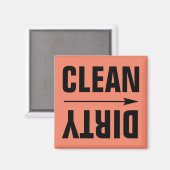 CLEAN DIRTY FRIDGE MAGNETS MAGNEET (Voorkant / Achterkant)