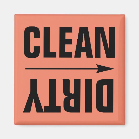 CLEAN DIRTY FRIDGE MAGNETS MAGNEET (Voorkant)