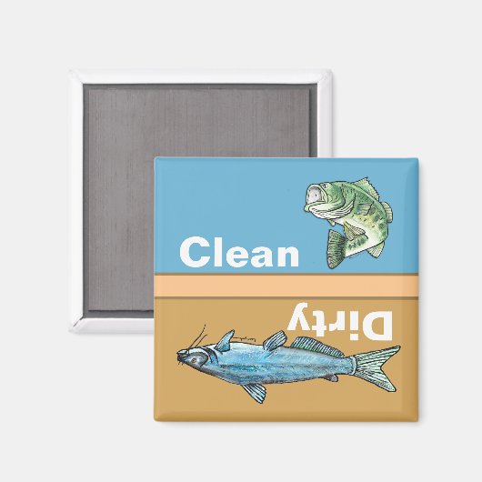 Clean Dirty Geviste wasmachine Magneet (Voorkant / Achterkant)