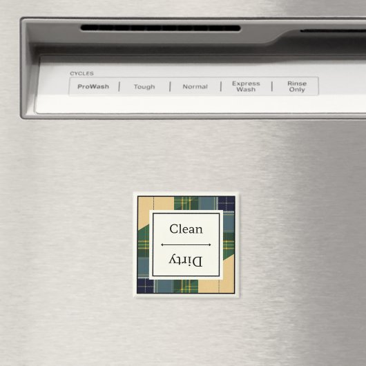 Clean Dirty Gordon Dress Tartan Vaatwasser Magneet (Insitu (Vaatwasser))