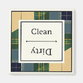 Clean Dirty Gordon Dress Tartan Vaatwasser Magneet (Voorkant)