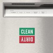 Clean Dirty Green White en Red Dishwasmachine Magneet (Insitu (Vaatwasser))