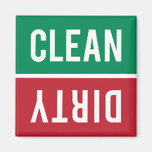 Clean Dirty Green White en Red Dishwasmachine