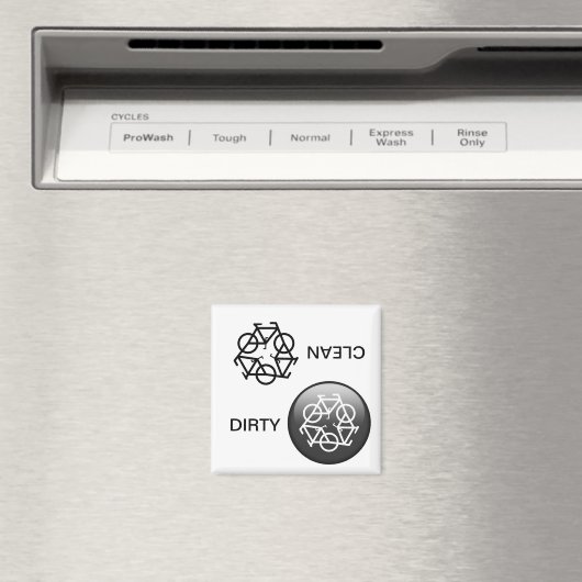 "CLEAN / DIRTY" Herwasmachine Magnet (Insitu (Vaatwasser))