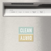 Clean Dirty Jade Green en Tan Dishwasmachine Magneet (Insitu (Vaatwasser))