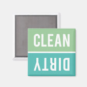 Clean Dirty Mint en Turquoise Dishwasmachine Magneet (Voorkant / Achterkant)