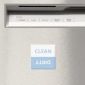 Clean Dirty Pastel Blue White Funny Kitchen Magnet (Insitu (Vaatwasser))