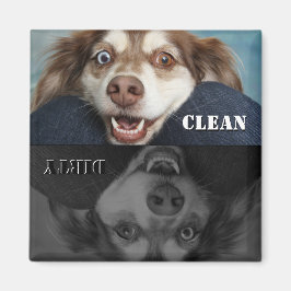Clean Dirty Puppy Dishwasmachine Magnet