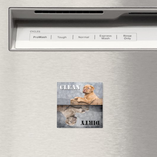 Clean Dirty Puppy Dishwasmachine Magnet (Insitu (Vaatwasser))